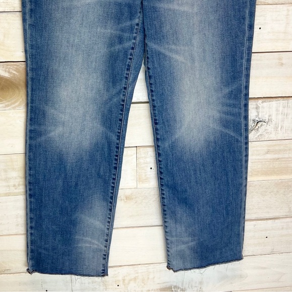 J. Jill Denim High Rise Straight Leg Cropped Jeans Blue Stretch Womens Size 8 - Picture 6 of 14